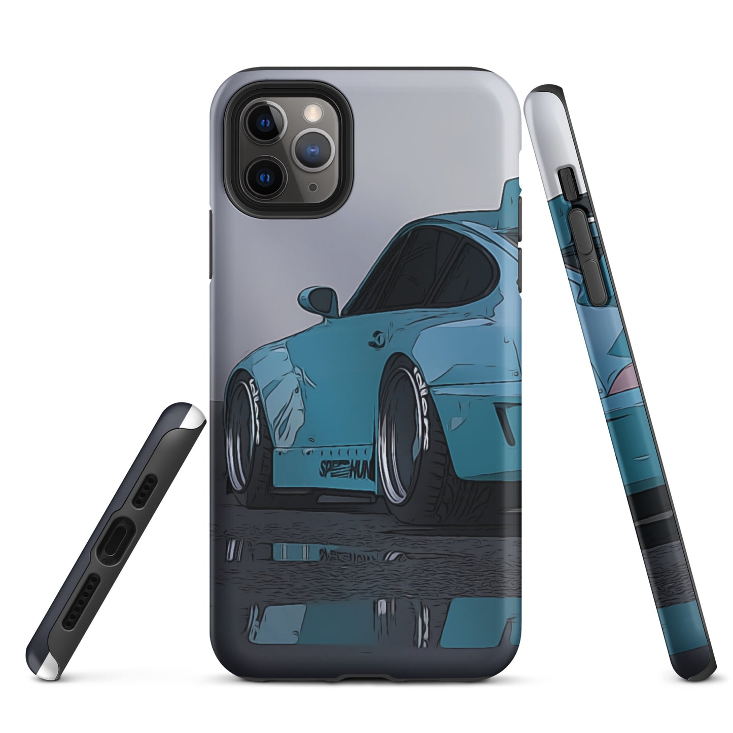 Blue RWB Porsche 911 iPhone case