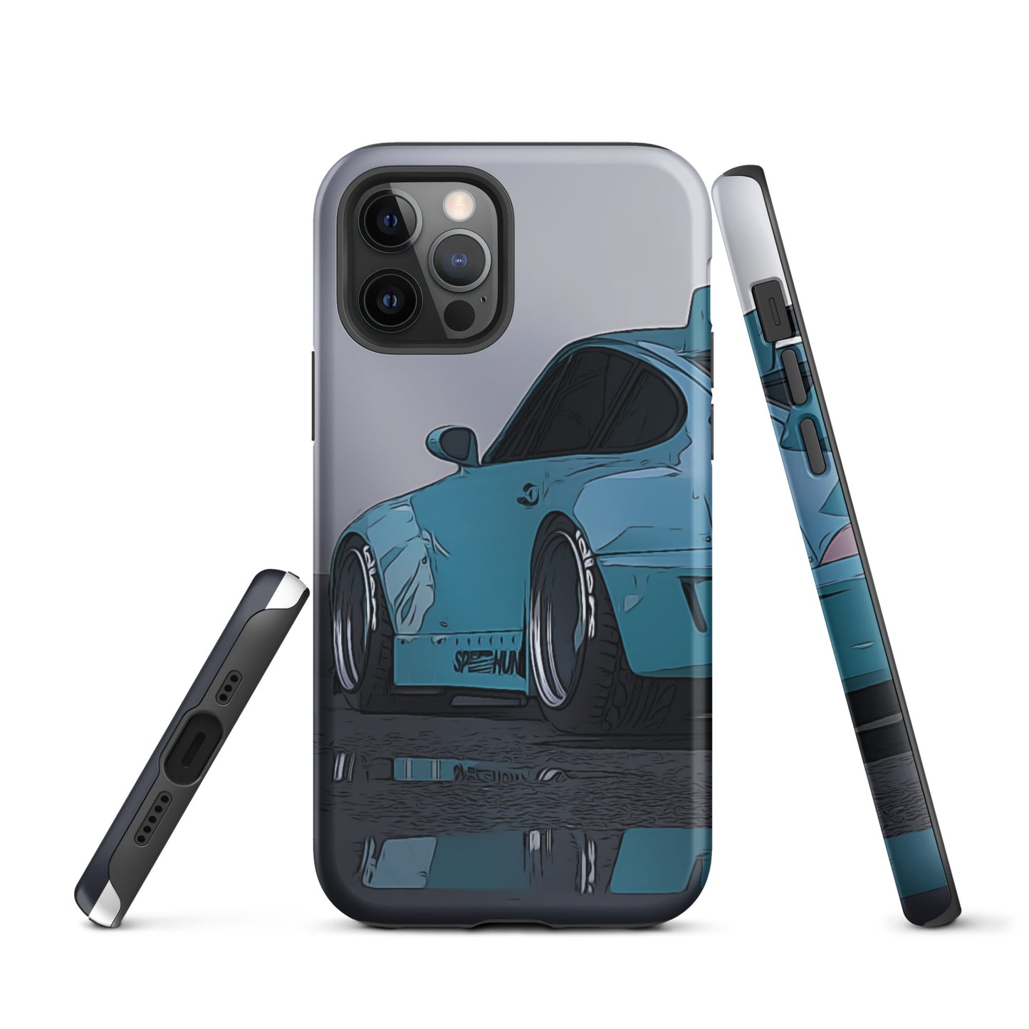 Blue RWB Porsche 911 iPhone case