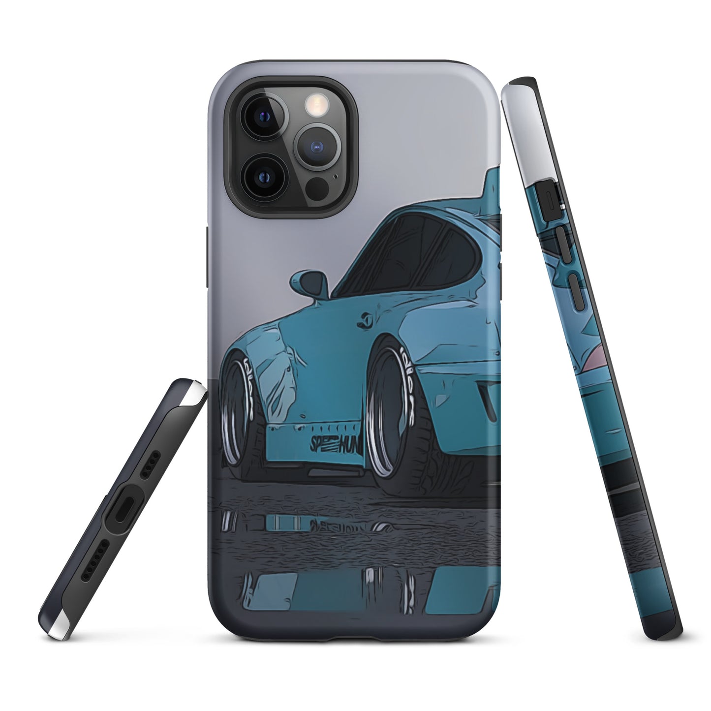 Blue RWB Porsche 911 iPhone case