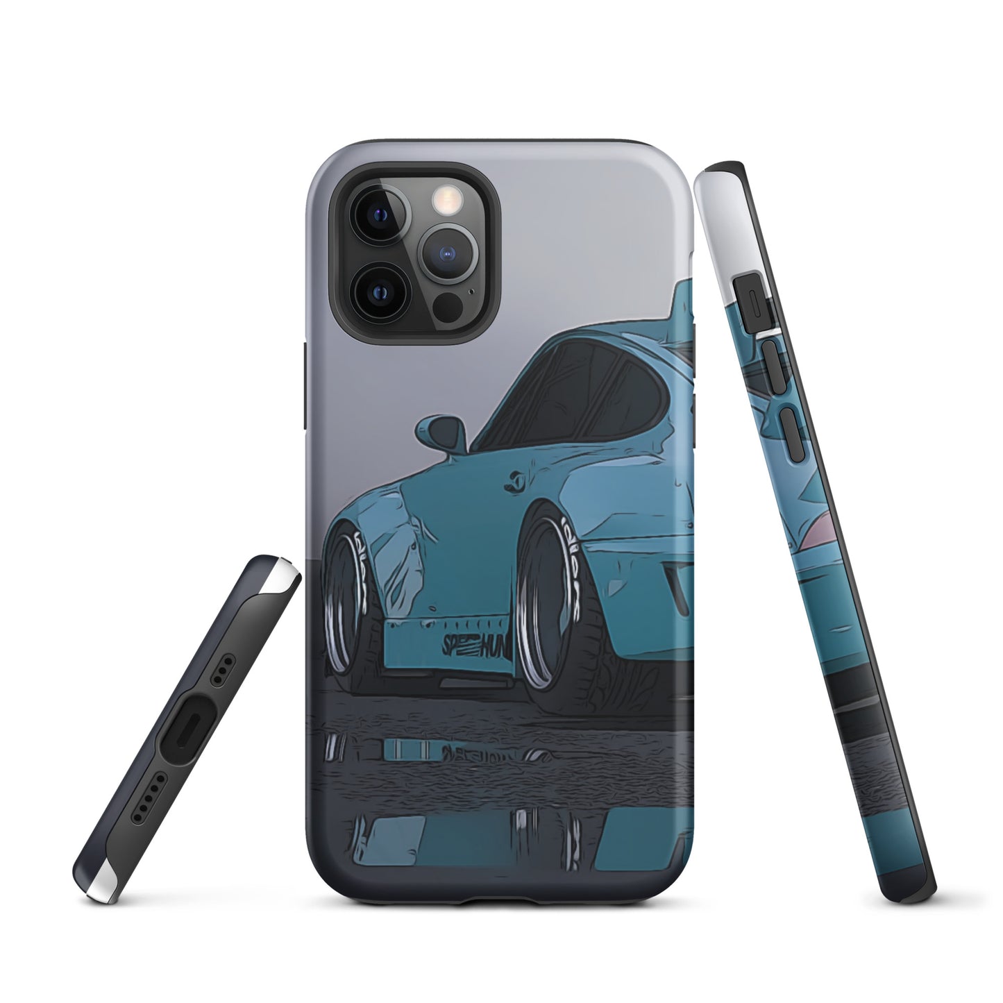 Blue RWB Porsche 911 iPhone case