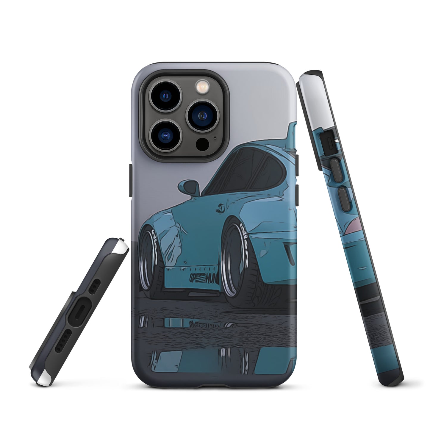 Blue RWB Porsche 911 iPhone case